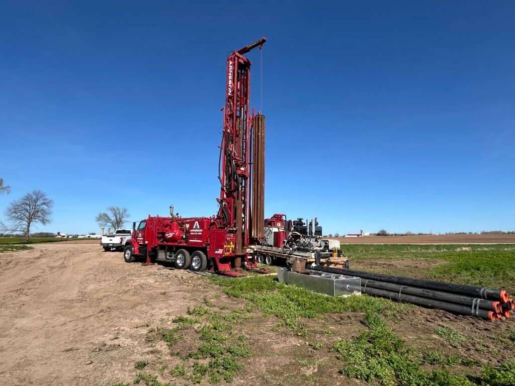 Arneson Well Drilling rig on a job site
